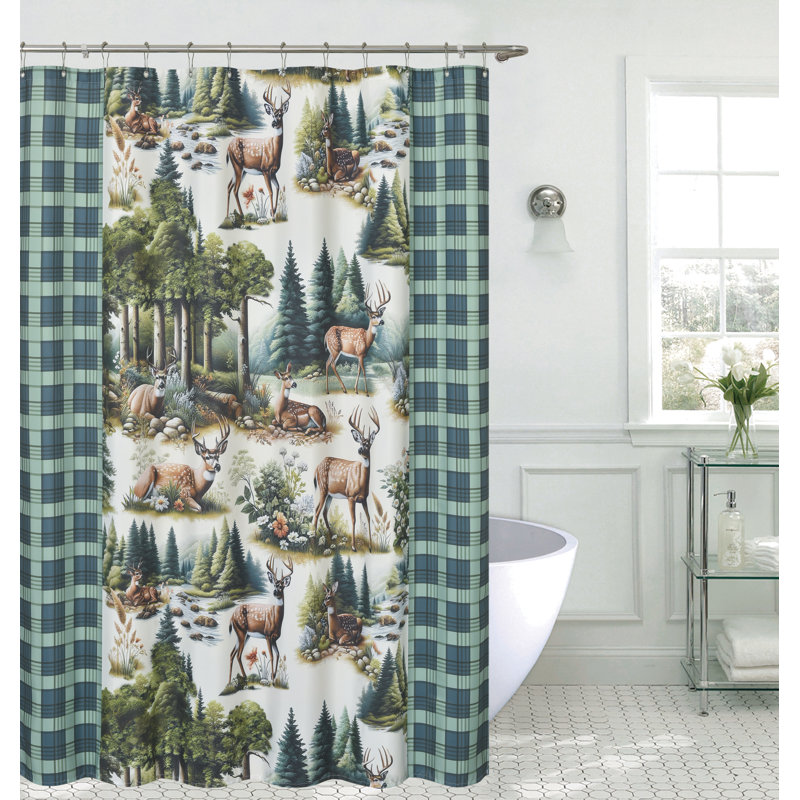 Deer Forest Heaven Woodland Shower Curtain