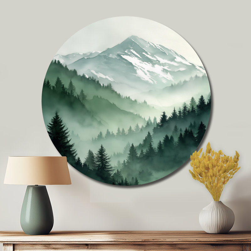 Jahana - Landscapes Round Metal Wall Art, 36" W x 36" H