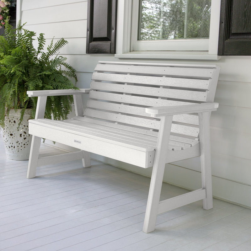 Banc de jardin en plastique Midwest, H 32 po x l 52 po x P 25 po, Blanc