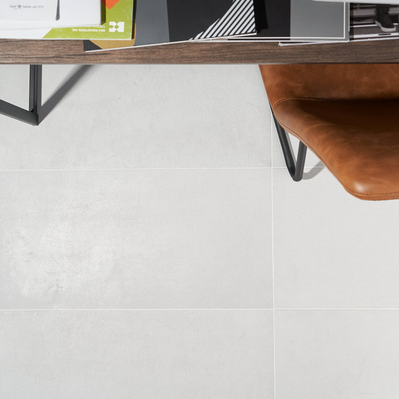 Fuse 12" x 24" Porcelain Metallic Look Wall & Floor Tile (13.56 sq. ft./ box), Light Gray