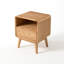 Table de chevet compacte en bois massif H 20,5 "avec tiroir et tablette ouverte MCM-1991335339-1994831465