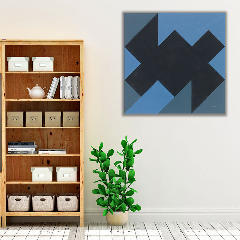 Triangles II - reproduction d'art sur toile, H 12 po x l 12 po