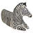 African Striped Zebra Sculptural Bench