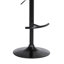 Tabouret de bar réglable en bois noir Nash en tissu gris clair et métal noir Nash-775481979