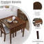 Ensemble de salle à manger 3 pièces avec table à abattants et 2 chaises de salle à manger rembourrées-203946465-203946478-203946470
