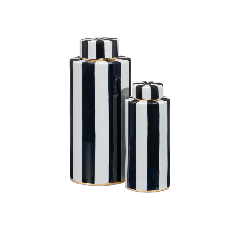 Rayures Tea Canister Set Of 2