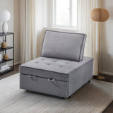 Noelani 33.5'' Wide Tufted Convertible Chair pull out sofa bed chair sleep sofa bed chair accent chair for living room