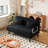 Velvet 55″ Convertible Chair Bed, Tri-Fold Sofa Bed With Adjustable Backrest & Pillow, Leisure Chaise Lounge Couch With Sturdy Steel Frame For Home & Office, Comfortable Sleeper Chair-488273457