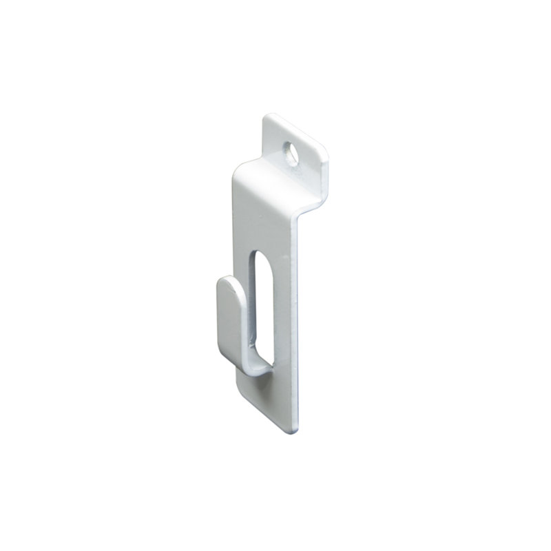 Metal Slatwall Hooks, White