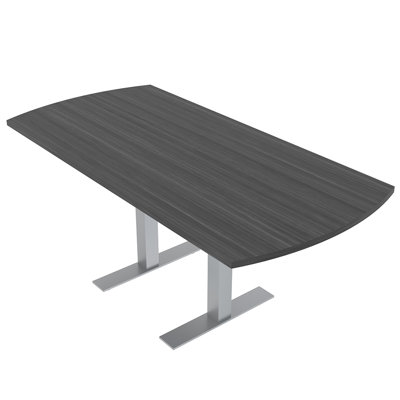 6' Arc Rectangle Shaped Conference Table With T-Legs