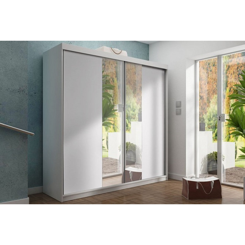 Villano 2 Door Wardrobe, White/Black