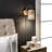 16" Brass And Rattan Wall Light