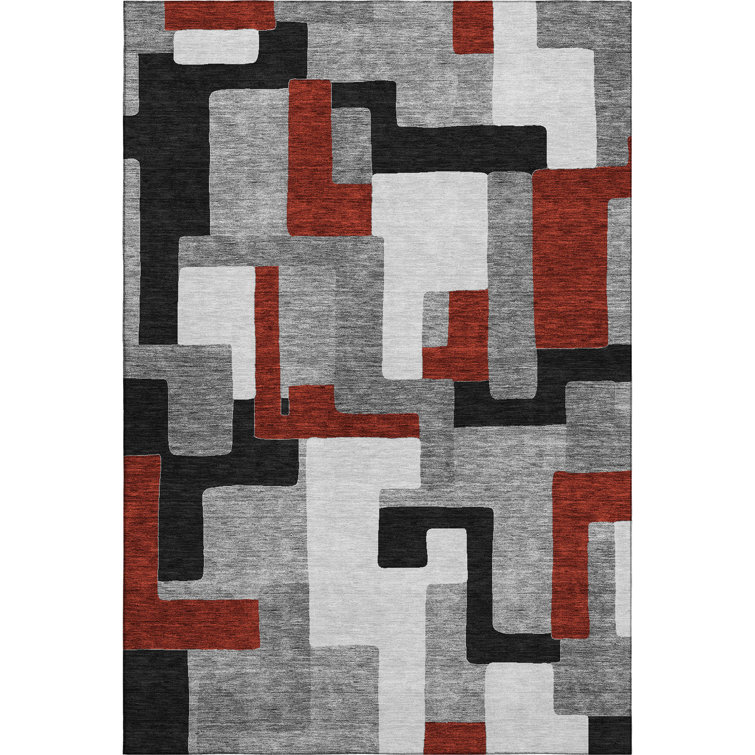 Premium Machine Washable Prisco Gray Rug