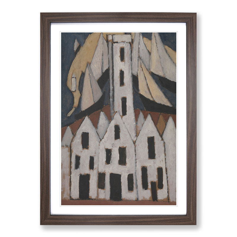 Movement No.5 by Marsden Hartley - Picture Frame Painting, Walnut Framed, 90cm H x 65cm W x 2cm D