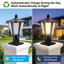 Lampadaire solaire, blanc chaud / froid double, crépuscule à l'aube, aluminium imperméable (ensemble de 2)