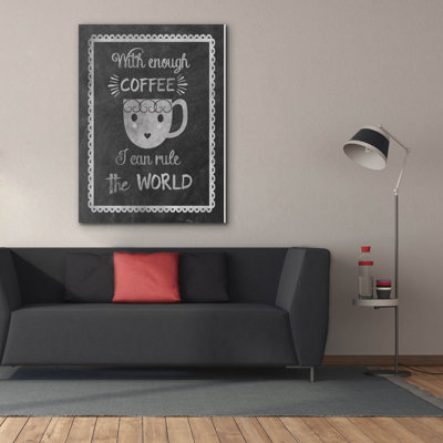  «Règle café» par Erin Clark, art mural sur toile, 40 po x 54 po