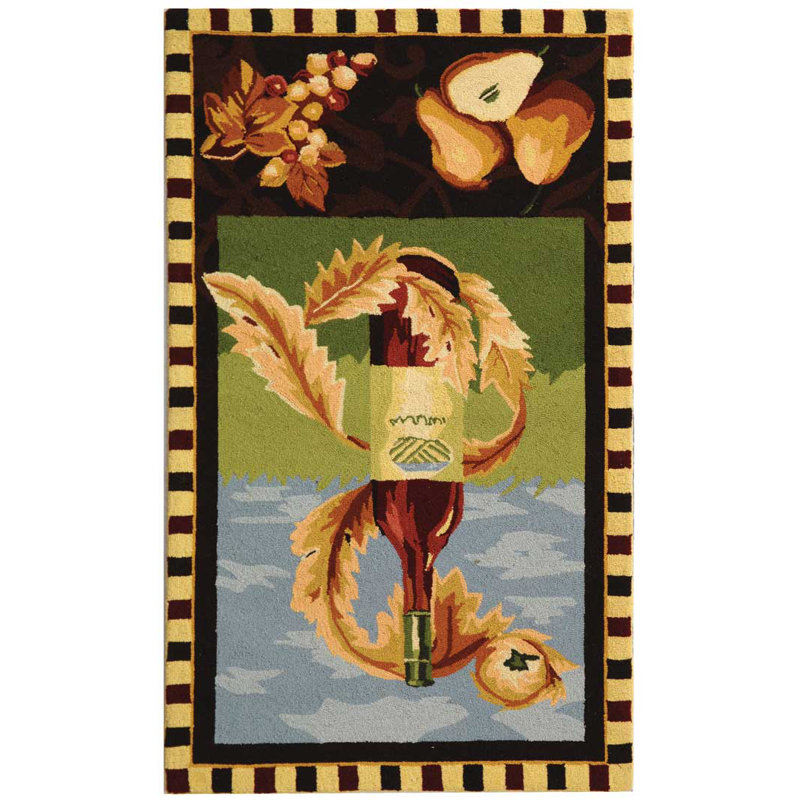 Chelsea Hand Hooked Wool Pile Rug, Rectangle 2'9" x 4'9" 