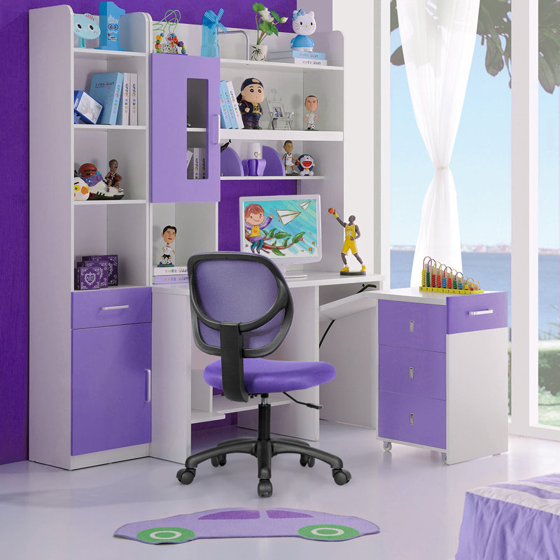 Inbox Zero Bovingdon Mesh Office Chair, Purple