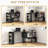 L Shaped Corner Desk, 360 Degree Rotating Home Office Desk With Storage Shelves, Writing Table Workstation