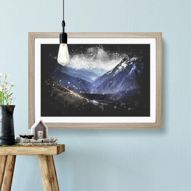 Trail in the Annapurna Circuit Nepal - Picture Frame Graphic Art Print, 62cm H x 87cm W x 2cm D, Oak Framed