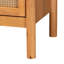 Commode 4 tiroirs en bois brun doré et brun avec rotin patiné Betzayda Baxton Studio Jenn
