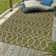 Tapis géométrique vert