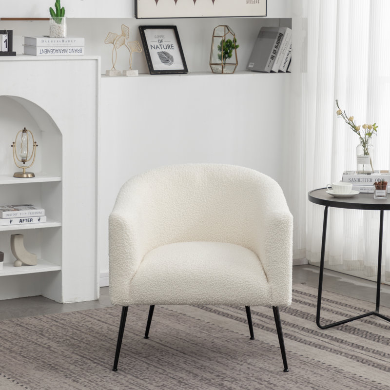 Hisakazu Upholstered Barrel Chair, Black