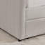 Lit de jour multifonctionnel en lin et tissu, 2 tiroirs de rangement, rayures verticales et lit gigogne, beige.-593567417-593567420-593567421