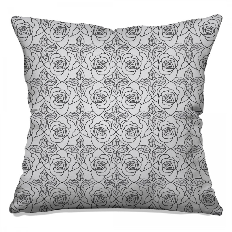 Coussins décoratifs à motif floral double face rose, 20 x 20 inches