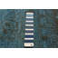 Tapis bleu noué à la main unique 7 pi 0 po x 9 pi 10 po