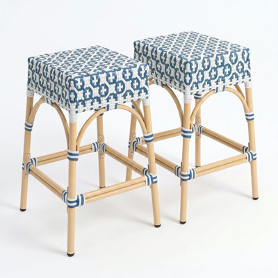 Tabourets de bar en polyuréthane tissé Coastal