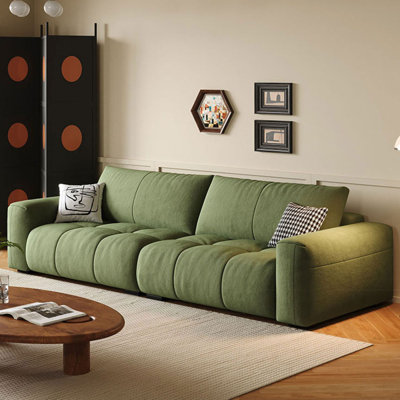 Canapé modulaire vert 100% polyester