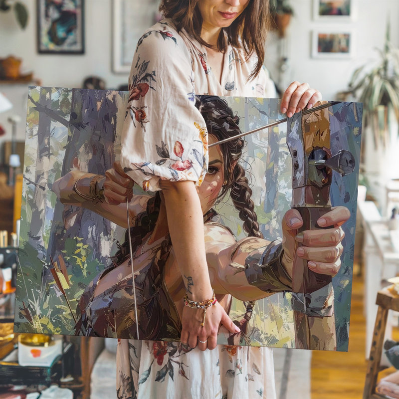 Art mural Wildress Huntress, H 11 po x l 14 po