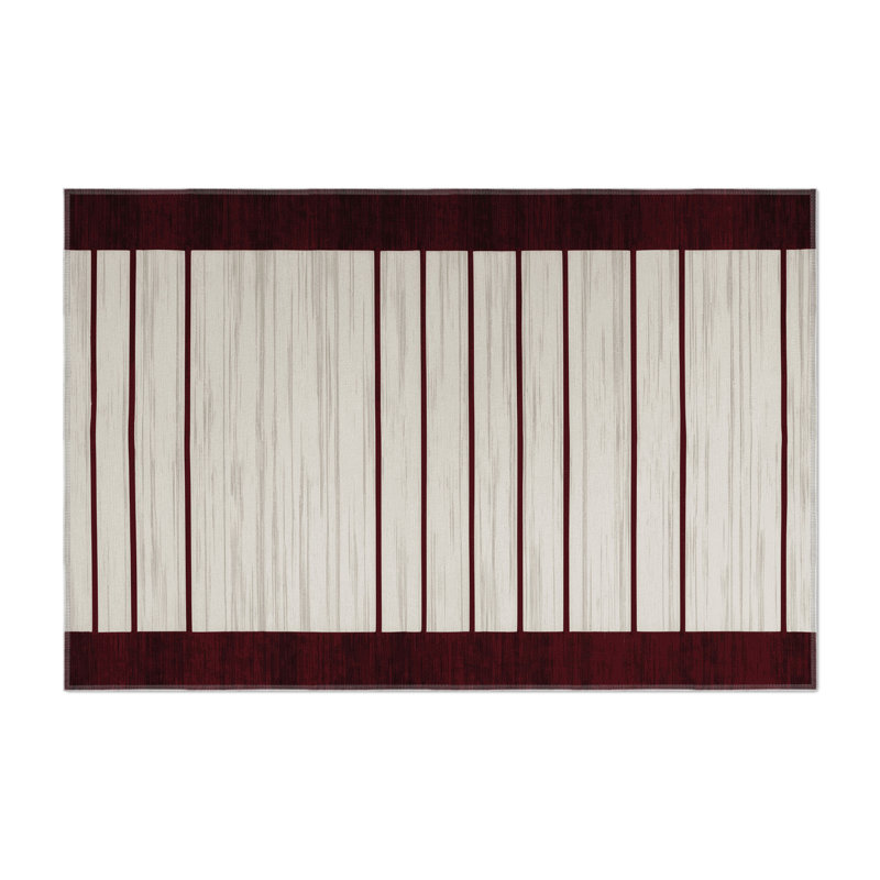 HorizontalStripes Gray Indoor and Outdoor Area Rug, Rectangle 2' x 3'