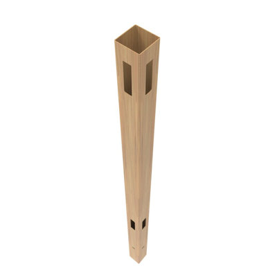 Veranda Linden Cypress Vinyl Fence Corner Post - 5 in. x 5 in. x 9 ft.