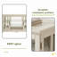 Armoire basse à 2 portes avec treillis latéral et poignées rétro, 2 tablettes réglables à 2 niveaux, armoire de rangement multifonctionnelle en verre pour la salle à manger