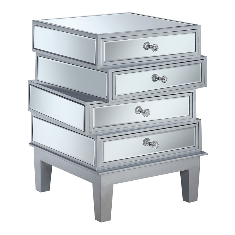 Claybrooks 4 - Drawer End Table, Silver