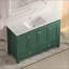 Meuble-lavabo pour salle de bain avec lavabo en résine, armoire de rangement abondante - 4 portes à fermeture douce et 2 tiroirs