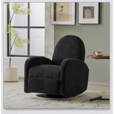 Fauteuil inclinable et pivotant à 360 ° avec mouvement fluide et base en bois durable, parfait pour la détente et la vie moderne.