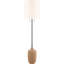 Richard June Sayer 62" Transitional Dimmable Ceramic 2-Light Floor Lamp In Estate Brass-1203610364