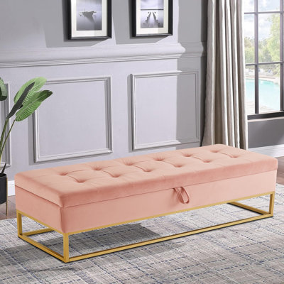 Maran Velvet Upholstered Storage Bench