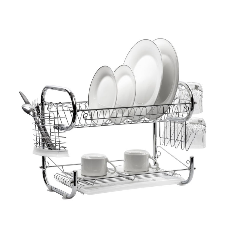Panier à vaisselle en acier inoxydable, H 14,8 po x l 18 po x P 9,6 po