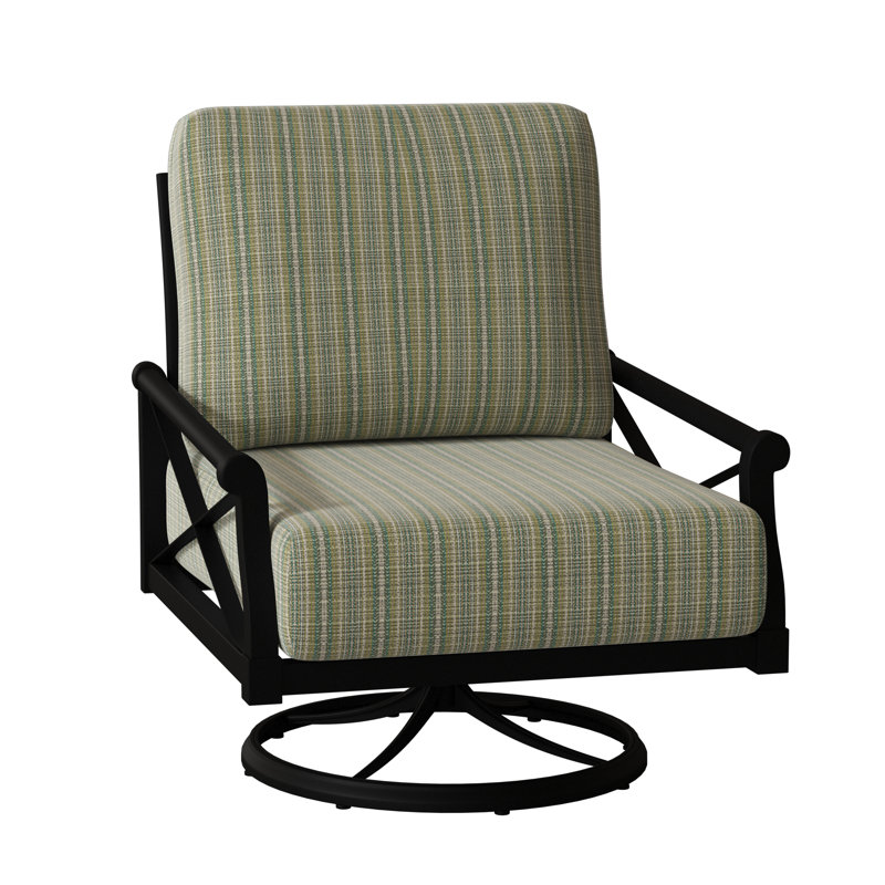 Andover Outdoor Rocker Chair, Canvas Bird's Eye Sunbrella® Canvas, Textured Black
