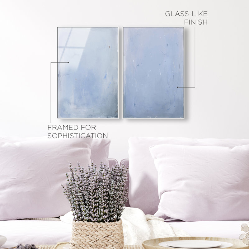 Calm Waters High-Gloss Frameless Acrylic Glass Wall Art Abstract Print by Oliver Gal, Ready to Hang, 10 x 15, 17"H x 25"W