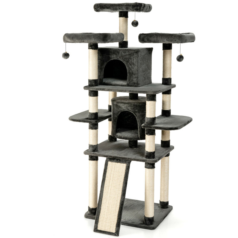 Sechovicz 67'' H Cat Tree, Dark Gray