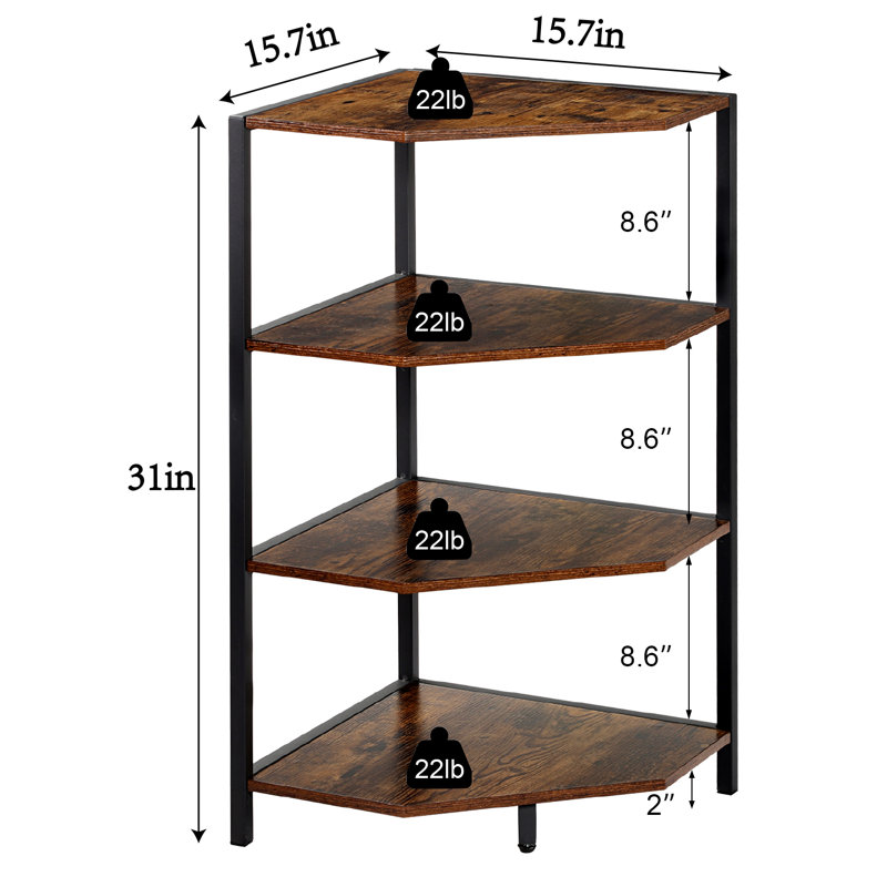 Armoire de coin Kempst, Plateau noir / structure noire