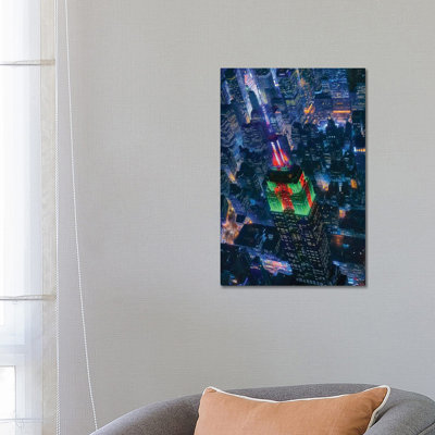 Flying Nyc by Javier De La Torre - Wrapped Canvas Print
