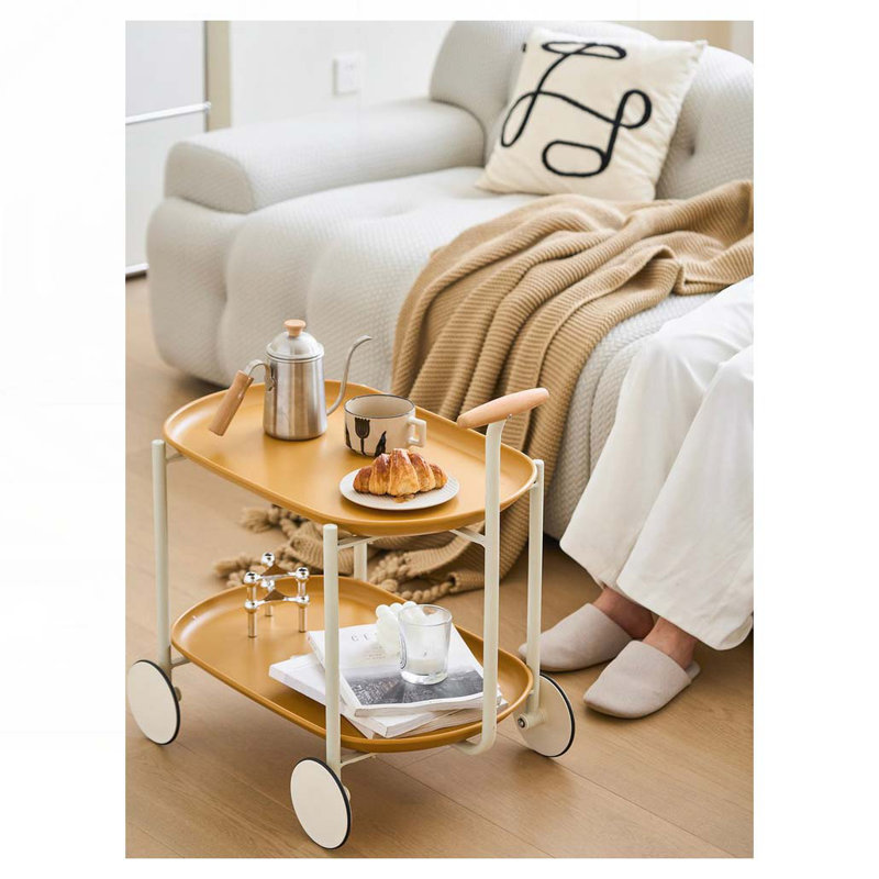 Coffee Table With Wheels,Shelves