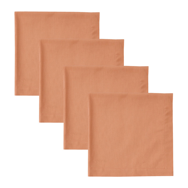  Elements Napkin Peach Set of 4, Orange