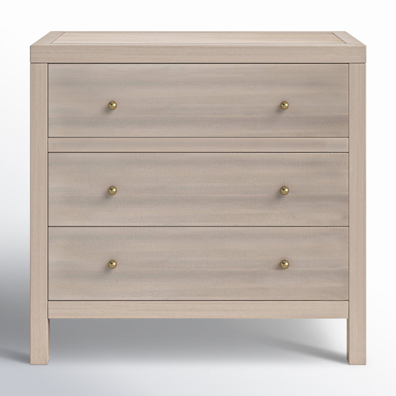 Nora 3-Drawer Chest, Antique Taupe